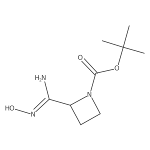 tert-butyl 2-[(Z)-N'-hydroxycarbamimidoyl]azetidine-1-carboxylate Structure