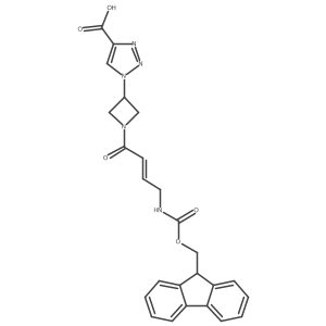 1-{1-[4-({[(9H-fluoren-9-yl)methoxy]carbonyl}amino)but-2-enoyl]azetidin-3-yl}-1H-1,2,3-triazole-4-carboxylic acid结构式
