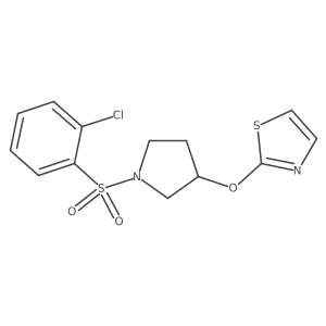 2-{[1-(2-Chlorobenzenesulfonyl)pyrrolidin-3-yl]oxy}-1,3-thiazole Structure