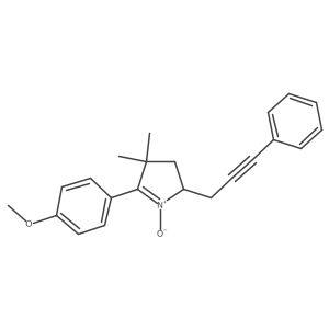 5-(4-Methoxyphenyl)-4,4-dimethyl-2-(3-phenylprop-2-yn-1-yl)-3,4-dihydro-2H-pyrrole 1-oxide Structure