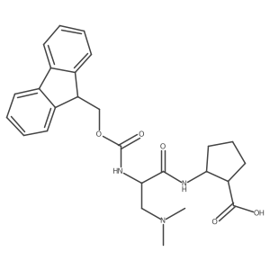 (1RS,2SR)-2-[(2S)-3-(dimethylamino)-2-({[(9H-fluoren-9-yl)methoxy]carbonyl}amino)propanamido]cyclopentane-1-carboxylic acid Structure