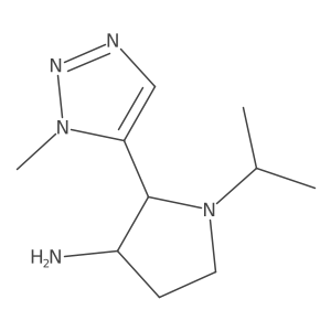 2-(1-methyl-1H-1,2,3-triazol-5-yl)-1-(propan-2-yl)pyrrolidin-3-amine结构式