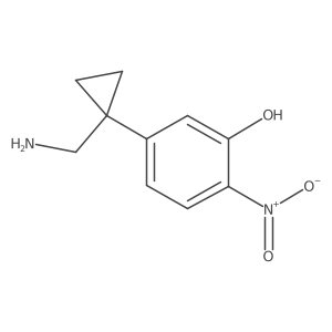 5-[1-(Aminomethyl)cyclopropyl]-2-nitrophenol结构式