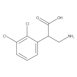 3-Amino-2-(2,3-dichlorophenyl)propanoic acid结构式