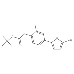 tert-butyl N-[4-(2-amino-1,3-oxazol-5-yl)-2-methylphenyl]carbamate Structure