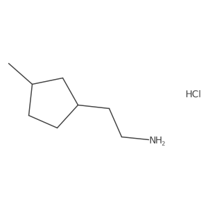 2-(3-Methylcyclopentyl)ethan-1-amine hydrochloride Structure
