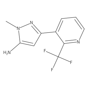 1-methyl-3-[2-(trifluoromethyl)pyridin-3-yl]-1H-pyrazol-5-amine Structure