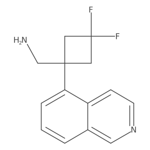 [3,3-Difluoro-1-(isoquinolin-5-yl)cyclobutyl]methanamine结构式