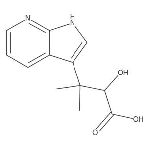 2-hydroxy-3-methyl-3-{1H-pyrrolo[2,3-b]pyridin-3-yl}butanoic acid结构式