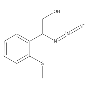2-Azido-2-[2-(methylsulfanyl)phenyl]ethan-1-ol结构式