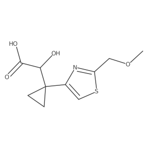 2-Hydroxy-2-{1-[2-(methoxymethyl)-1,3-thiazol-4-yl]cyclopropyl}acetic acid结构式