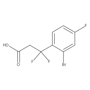 3-(2-Bromo-4-fluorophenyl)-3,3-difluoropropanoic acid Structure