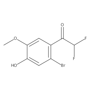 1-(2-Bromo-4-hydroxy-5-methoxyphenyl)-2,2-difluoroethan-1-one结构式