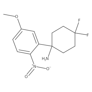 4,4-Difluoro-1-(5-methoxy-2-nitrophenyl)cyclohexan-1-amine Structure