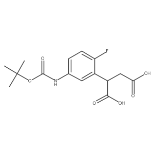 2-(5-{[(Tert-butoxy)carbonyl]amino}-2-fluorophenyl)butanedioic acid结构式