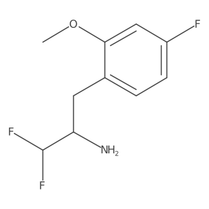 1,1-Difluoro-3-(4-fluoro-2-methoxyphenyl)propan-2-amine结构式