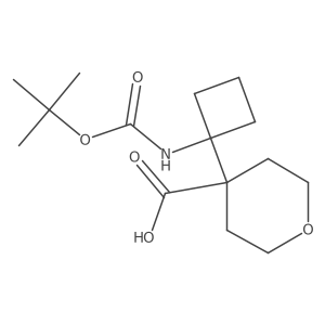 4-(1-{[(Tert-butoxy)carbonyl]amino}cyclobutyl)oxane-4-carboxylic acid Structure