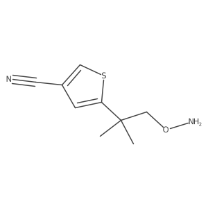5-[1-(Aminooxy)-2-methylpropan-2-yl]thiophene-3-carbonitrile Structure