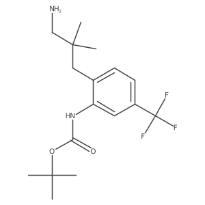 tert-butyl N-[2-(3-amino-2,2-dimethylpropyl)-5-(trifluoromethyl)phenyl]carbamate Structure