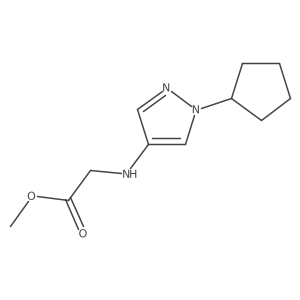 Methyl 2-[(1-cyclopentylpyrazol-4-yl)amino]acetate结构式