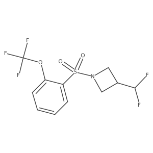 3-(Difluoromethyl)-1-((2-(trifluoromethoxy)phenyl)sulfonyl)azetidine Structure