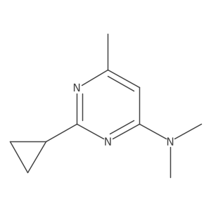 2-cyclopropyl-N,N,6-trimethylpyrimidin-4-amine结构式