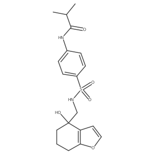 N-(4-(N-((4-hydroxy-4,5,6,7-tetrahydrobenzofuran-4-yl)methyl)sulfamoyl)phenyl)isobutyramide Structure