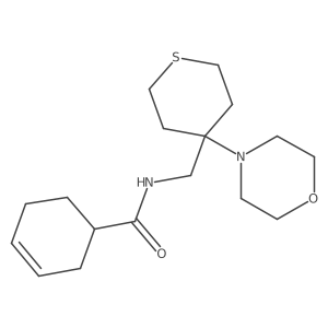 N-[(4-Morpholin-4-ylthian-4-yl)methyl]cyclohex-3-ene-1-carboxamide结构式