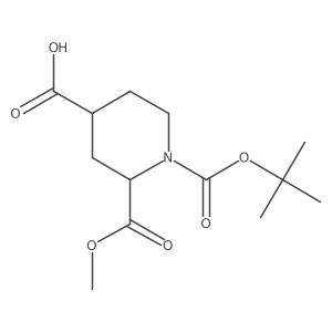 (2S,4R)-1-(tert-butoxycarbonyl)-2-(methoxycarbonyl)piperidine-4-carboxylic acid Structure