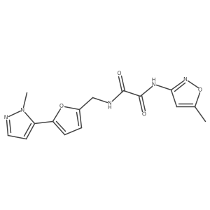 N'-(5-methyl-1,2-oxazol-3-yl)-N-{[5-(1-methyl-1H-pyrazol-5-yl)furan-2-yl]methyl}ethanediamide Structure