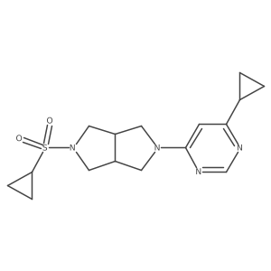 4-[5-(Cyclopropanesulfonyl)-octahydropyrrolo[3,4-c]pyrrol-2-yl]-6-cyclopropylpyrimidine Structure