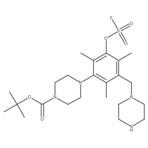 Tert-butyl 4-{3-[(fluorosulfonyl)oxy]-2,4,6-trimethyl-5-[(piperazin-1-yl)methyl]phenyl}piperazine-1-carboxylate Structure