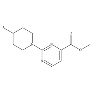 Methyl 2-(4-fluoropiperidin-1-yl)pyrimidine-4-carboxylate结构式