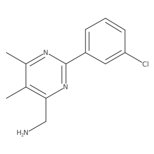 1-[2-(3-Chlorophenyl)-5,6-dimethylpyrimidin-4-yl]methanamine结构式
