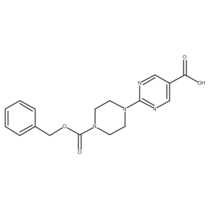2-{4-[(Benzyloxy)carbonyl]piperazin-1-yl}pyrimidine-5-carboxylic acid Structure