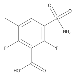 2,6-Difluoro-3-methyl-5-sulfamoylbenzoicacid结构式
