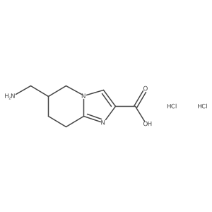 6-(aminomethyl)-5H,6H,7H,8H-imidazo[1,2-a]pyridine-2-carboxylic acid dihydrochloride Structure