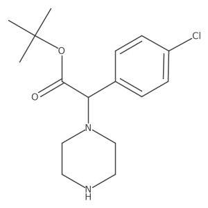 Tert-butyl 2-(4-chlorophenyl)-2-(piperazin-1-yl)acetate结构式