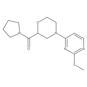 4-[2-(Methylsulfanyl)pyrimidin-4-yl]-2-(pyrrolidine-1-carbonyl)morpholine Structure