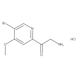 2-Amino-1-(5-bromo-4-methoxypyridin-2-yl)ethan-1-one hydrochloride Structure