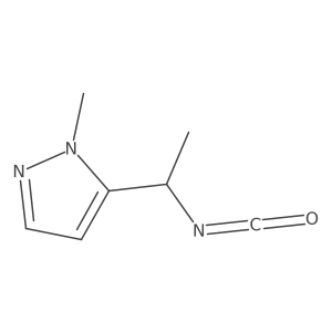 5-(1-isocyanatoethyl)-1-methyl-1H-pyrazole结构式