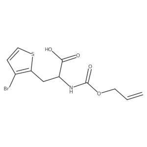 (2S)-3-(3-bromothiophen-2-yl)-2-{[(prop-2-en-1-yloxy)carbonyl]amino}propanoic acid Structure