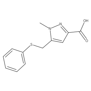 1-Methyl-5-(phenylsulfanylmethyl)pyrazole-3-carboxylic acid Structure