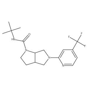 N-tert-butyl-5-[4-(trifluoromethyl)pyridin-2-yl]-octahydropyrrolo[3,4-b]pyrrole-1-carboxamide Structure