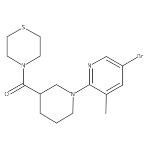 4-[1-(5-Bromo-3-methylpyridin-2-yl)piperidine-3-carbonyl]thiomorpholine Structure