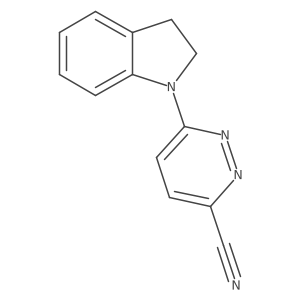 6-(2,3-dihydro-1H-indol-1-yl)pyridazine-3-carbonitrile结构式
