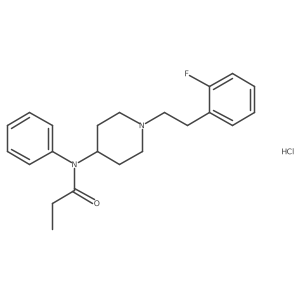 N-(1-(2-fluorophenethyl)piperidin-4-yl)-N-phenylpropionamide,monohydrochloride Structure