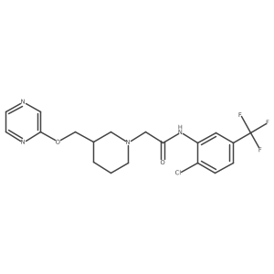 N-[2-chloro-5-(trifluoromethyl)phenyl]-2-{3-[(pyrazin-2-yloxy)methyl]piperidin-1-yl}acetamide Structure