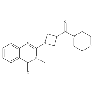 3-Methyl-2-[3-(morpholine-4-carbonyl)azetidin-1-yl]-3,4-dihydroquinazolin-4-one Structure
