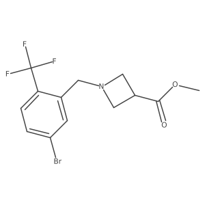 Methyl 1-(5-bromo-2-(trifluoromethyl)benzyl)azetidine-3-carboxylate结构式
